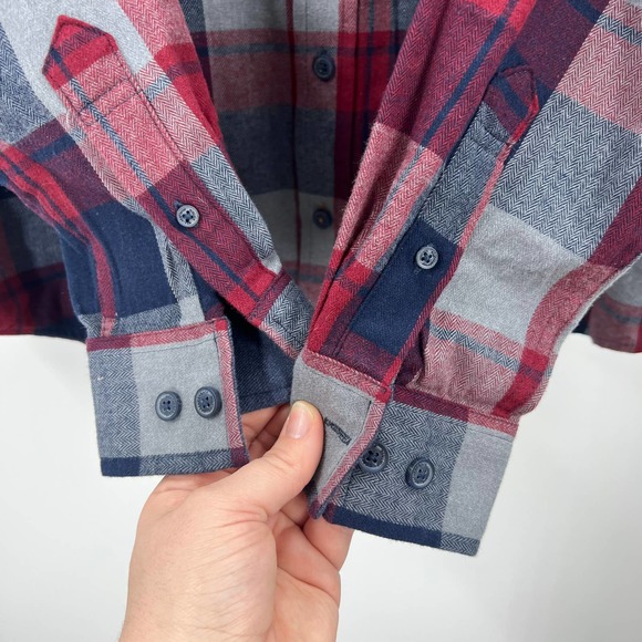 Original Weatherproof Gingham Plaid Flannel Button Up Long Sleeve Men's Medium - Picture 6 of 6
